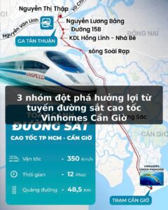 3 nhóm đột phá hưởng lợi từ tuyến đường sắt cao tốc Vinhomes Cần Giờ