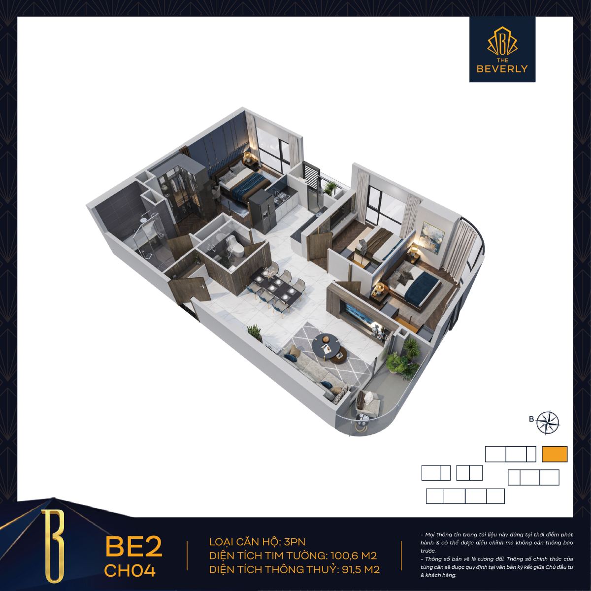 can-ho-3pn-1-the-beverly-8 Căn hộ 3PN: Thiết kế rộng rãi, phòng khách lớn, phù hợp với nhu cầu sinh hoạt của gia đình đông người.