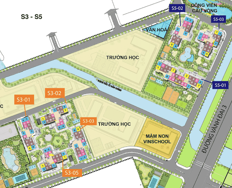 khu-s3-s5-the-rainbow Mặt bằng Cụm Khu S3, S5 – Phân Khu The Rainbow