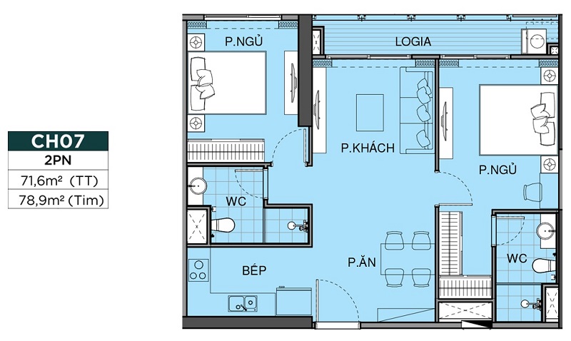 layout-2pn-the-beverly-1 Căn hộ 2PN (2 phòng ngủ, 1 hoặc 2 WC) tại The Beverly Vinhomes Grand Park