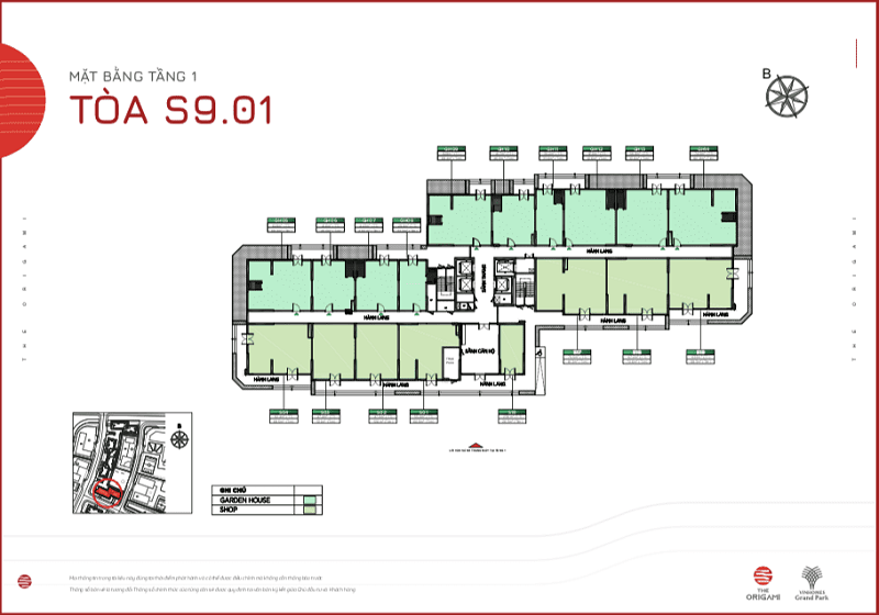 Mặt bằng Garden House S9.01
