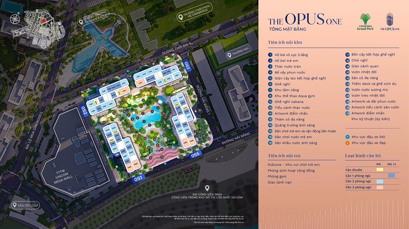 MẶT BẰNG THE OPUS ONE - VINHOMES GRAND PARK: THIẾT KẾ ĐẲNG CẤP, TỐI ƯU KHÔNG GIAN SỐNG