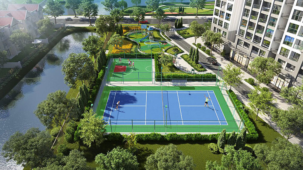 san-the-thao-vinhomes-symphony Hệ thống thể thao đa năng: Sân tennis, sân bóng rổ, sân bóng đá mini, khu tập dưỡng sinh.