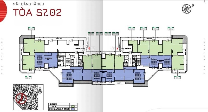 Mặt bằng Shophouse Tòa S7.02