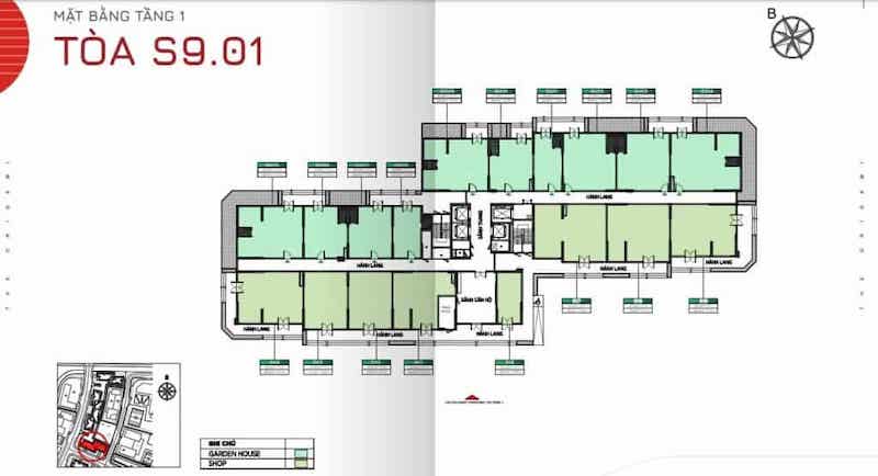shop-s901-1 Layout Shophouse S901 – Tầng 1