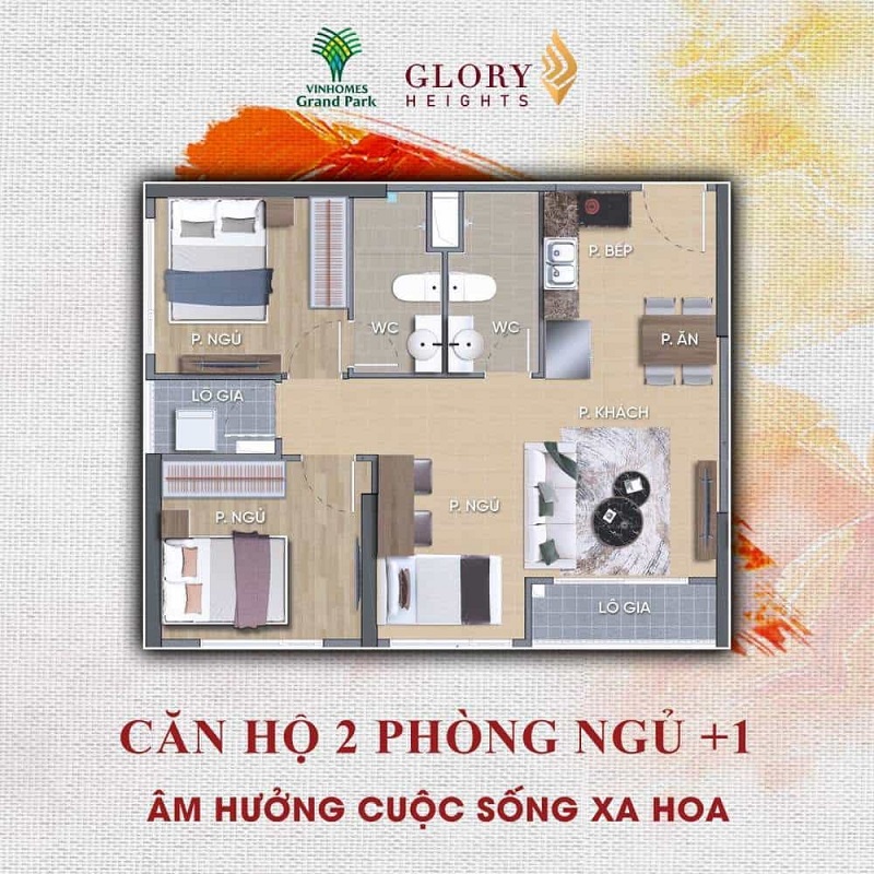 Căn hộ 2PN & 2PN+ – Lựa chọn hoàn hảo cho gia đình trẻ