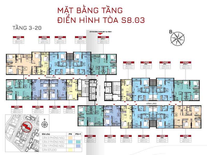 toa-s803 MẶT BẰNG TÒA S8.03 tầng 3 - 20